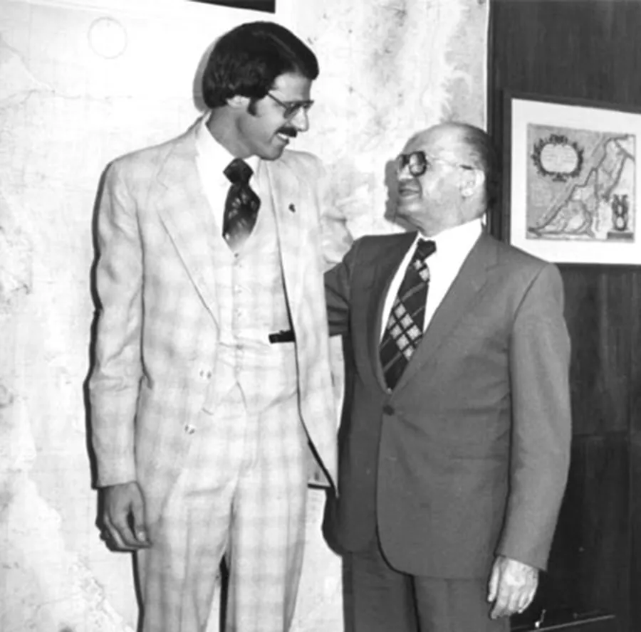 Photo of Mike Evans with Israel’s Prime Minister Menachem Begin